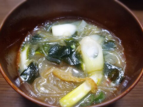 春雨とワカメのプゴク★ 韓国干し鱈のスープ♪